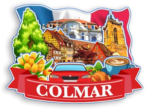 Quwsne Kühlschrankmagnet Colmar Frankreich, Kühlschrankmagnet, Stadt, Reise, Souvenirs, Touristengeschenke, 3D, klassische Sehenswürdigkeiten, handgefertigt, Handwerk, Heimdekoration -1357
