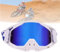 Jilskl Lunettes Moto Tout Terrain, Lunette Moto Cross, Convient Aux Motos, Voitures De Course, Courses Tout-Terrain, Motos Tout-Terrain, Vtt, Casques De Ski Ou Ouverts, Etc, Blanc