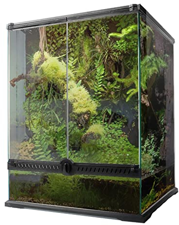 BGFYUSF Reptilien-Terrarium, Glas, transparente Futterbox, Zuchtbox für Reptilien und Amphibien, Insekten, Spinne, Schildkröte, Schlange (60 x 45 x 90 cm)