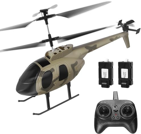 Sitodier Ferngesteuerter Hubschrauber für Kinder, 2.4GHz Camouflage RC Hubschrauber mit Gyro, Höhenhaltung Funkgesteuerter Hubschrauber mit 3 Kanälen, Indoor Spielzeug Geschenk für Jungen Erwachsene