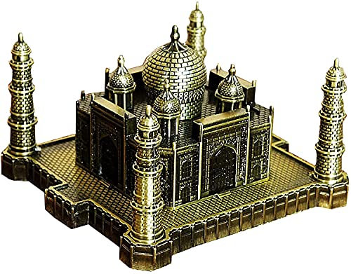 WYRMB Dekorative Taj Mahal-Statue, weltberühmte Wahrzeichen-Modellskulptur aus Metall, dekorative Ornamente für Zuhause und Büro，Copper