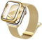Raradev Armband mit Hülle Kompatibel mit Apple Watch 40mm, Magnetisch Metall Armband und Schutzhülle mit Hartglas für Apple Watch SE 6 5 4
