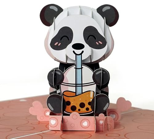 Central 23 Panda Pop Up Karte – Like Bubbles And Tea – 3D-Karte Für Geburtstag, Jahrestag, Valentinstag – Grußkarte Für Männer Frauen Freunde – Kommt Mit Aufklebern Und Umschlag