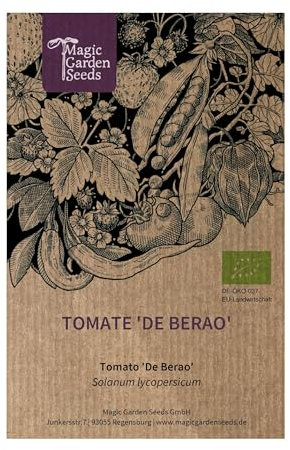 Tomate 'De Berao' (Solanum lycopersicum) | ca. 10 Biosamen | robusten Freilandtomate