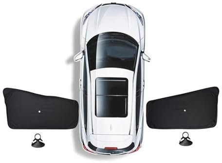 Car Window Shades Car Side Window Sunshade For Tesla For Model 3 Highland 2024 Y With Suction Cups Front Rear Windshield Privacy Frameless Windows SunShade(Y Rear 2PCS)