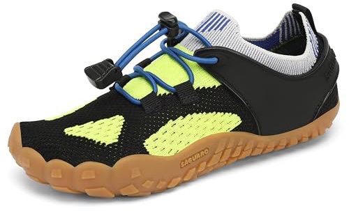 SAGUARO Barfußschuhe Barfussschuhe Kinder Outdoor Sport Barfuß Schuhe Jungen Mädchen Zehenschuhe Traillaufschuhe Fitnessschuhe rutschfest Badeschuhe Wasserschuhe Schwarze Olive,Gr.32