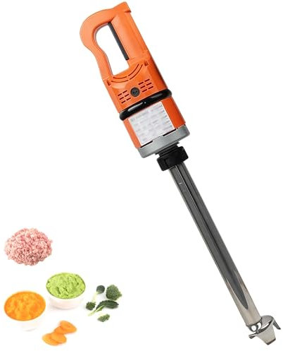 WUCIOA Commercial Hand Blender, 500W Heavy Duty Electric Immersion Blender, 250mm or 300mm Stick, Max. Speed 12000RPM, Variable Speed Portable Handheld Mixer for Soup, Smoothie(300mm stirring rod)