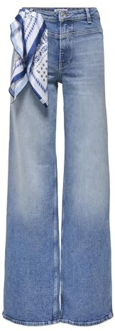 ONLY Damen Onljuicy Hw Wide Cut Scarf DNM Rea
