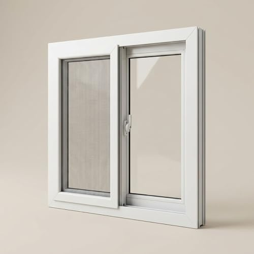 Finestra Scorrevole Orizzontale for Cantina e Bagno, Telaio in Alluminio con Schermo Antinsetto e Vetro Temperato(W*h 33x28In/84x71cm)