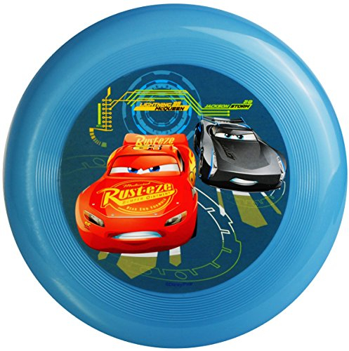 alles-meine.de GmbH 1 Stück Frisbee Scheibe - Wurfscheibe - Cars/Lightning McQueen - Ø 23,5 cm - Schwebedeckel - für Kinder/Erwachsene/Hunde - Kindergeburtstag - Disc..