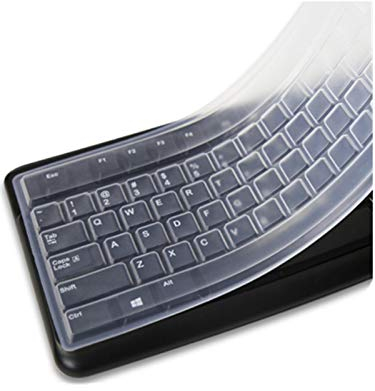FRFJY Klare wasserdichte Anti-Staub-Silikon-Tastatur-Abdeckung Desktop-Computer-Tastatur Hautschutzfolie (1PCS)