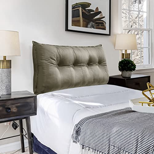 VERCART Couchkissen Groß Dekokissen Kopfteil Gepolstert Rückenlehne Rückenkissen, Langes Sofakissen XXL Lesekissen Lendenkissen Bett Wandkissen Stützkissen für Tagesbett Couch Leichte 120cm