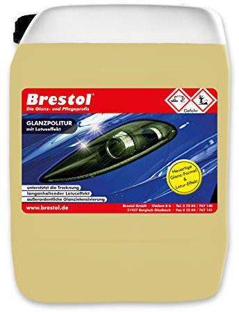 Brestol Glanzpolitur mit Lotuseffekt 25 Liter (1329.25) - Autoshampoo Lackpolitur Lackpflege Lackshampoo Carwash Trockner Nanotrockner Hochglanztrockner