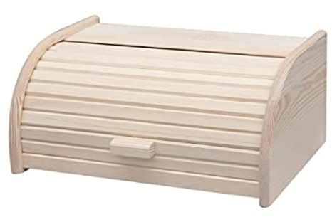 Fackelmann 521780 Boite à Pain, Boite de Conservation du Pain et des gâteaux, Bois de pin, 40 x 28 cm