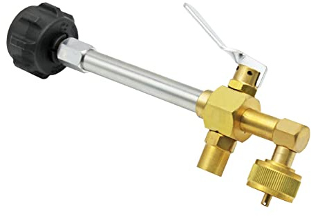 Flame King Propan Nachfüllfitting Adapter Ventil für 0,5 kg Camping Nachfüllbare Tankzylinder