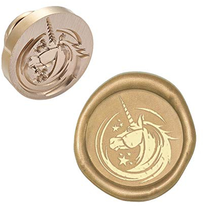 craspire Wax Seal Stamp Head Einhorn Abnehmbare Versiegelung Messing Stamp Head Für Kreative Geschenkumschläge Einladungskarten Dekoration