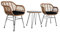 Alightup Salon de Jardin Rétro 2 Places, Ensemble de Meubles en Résines Tressés, Fauteuil Rotin Solide, Mobilier de Jardin avec Coussins et du Verre Trempé, Marron