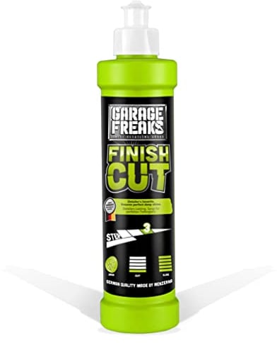 Garage Freaks Autopolitur Made by menzerna - Finish Cut - Step 3 - Hochglanzpolitur 250ml - Politur - Finishpolitur - Tiefenglanz - silikonfrei - Made in Germany