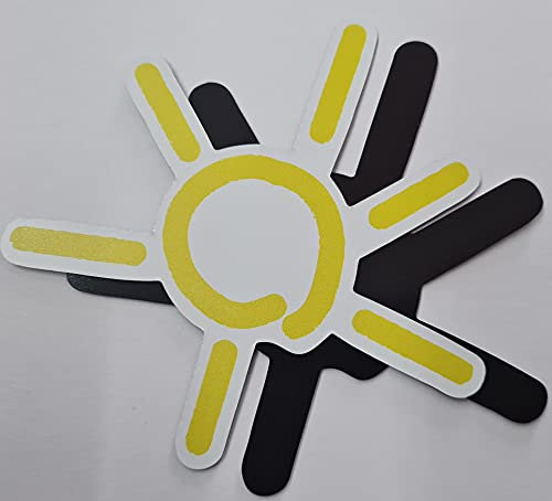 FlyEx magneti al posto degli adesivi Adesivi per zanzariere Set di riparazione per zanzariere Reti per uccelli Porte Finestre Porte scorrevoli Telai di tensione (1x Sole)