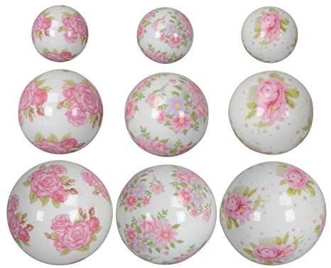 NETPROSHOP Rosen u. Blumen Schwimmkugeln, Dekokugeln Schwimmend, Porzellan, Durchmesser 4-7 cm, Farbe:Belle, Auswahl:4 cm