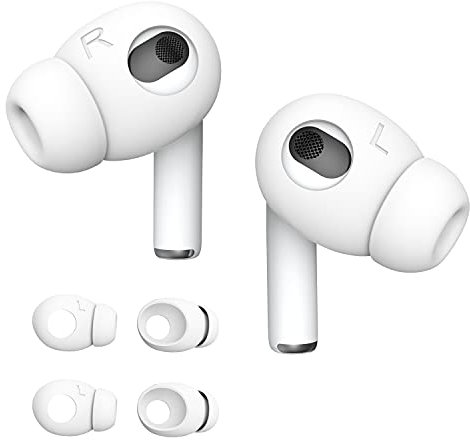 DamonLight 2 Pares de Fundas de Silicona para Auriculares AirPods (no caben en la Funda de Carga) [Registrado en Patente de Estados Unidos] Compatible con Apple AirPods 4 (Blanco)