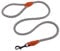 AllPetSolutions Rope Dog Lead - Heavy Duty Walking, Running, Outdoor Training Lead for Dogs - Anti-Tangle Leash with 360 Hook, Strong Clip, Easy Grip Loop Handle - Black/White, Braided Nylon, 120cm