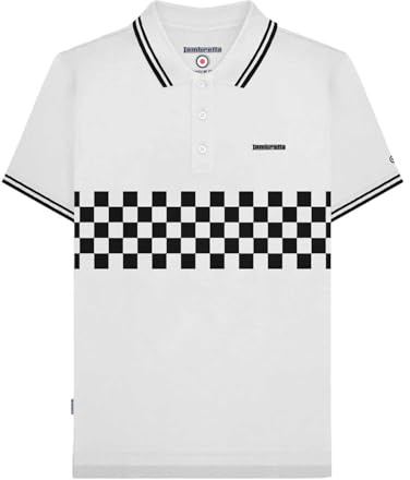 Lambretta Two Tone Tipped Polo (Small) White