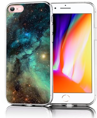 CoolGadget Motiv Hülle für iPhone 7 / iPhone 8 / iPhone SE 2 / iPhone SE 3 - Motiv 01 Designhülle, Anti-Fingerprint, Slim Fit Schutzhülle mit Erhöhtem Kamerarand, Stoßfest, Kratzschutz
