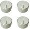 Ariston Hotpoint Indesit - Manopola in plastica color argento C00384829-488000384829 - per cucina piano cottura - M0245 - Prodotto originale (4 pezzi)