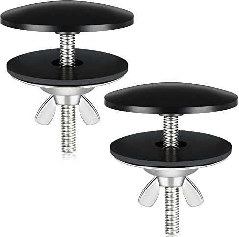 2 Stück 5,1 cm Küchenspüle Loch Abdeckung Wasserhahn Loch Abdeckung Edelstahl Küche Spüle Wasserhahn Loch Platte Stopper Abdeckung Blanking Metallstopfen (schwarz)