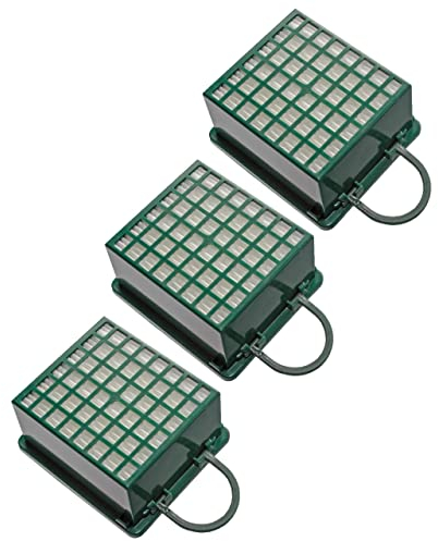 vhbw Filterset 3X Staubsaugerfilter kompatibel mit Vorwerk Kobold VK130, VK131, VK131 SC, 130, 131, 131 SC Staubsauger - HEPA Filter Allergiefilter
