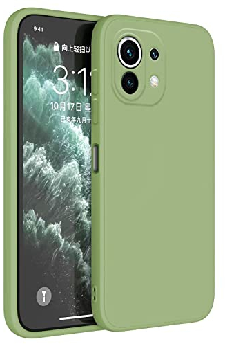 Topme Handyhülle Hülle Fur Xiaomi MI 11 (6.81 Inches) Case Schutzhülle, Hautschutz Aus TPU Silikonhülle - Matcha-Grün