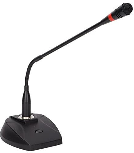 Microphone à Col de Cygne, Microphone Filaire Réglable à 360 Degrés avec Tête XLR vers Câble de 6,35 Mm pour Microphone de Bureau D39