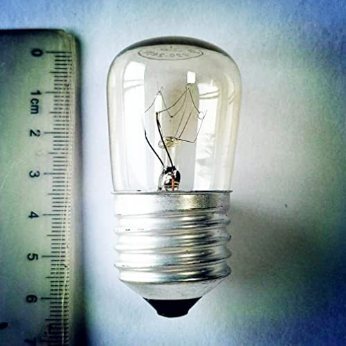 Equirider Bombilla de repuesto para electrodomésticos T30 E27 15W 25W Tornillo incandescente para microondas/horno/nevera/lámpara de sal 6PACK