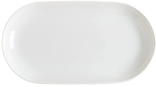 Bandeja blanca, platos de cerámica ovalados de cerámica, platos ovalados de porcelana, platos ovalados de porcelana, bandeja de servir peces, plato de vapor de cerámica, platos blancos, platos blancos