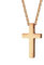 Ztcily Collier Croix Acier Inoxydable Homme Femme, Pendentif Croix Chretienne, Chaine Collier Couple Plaqué Or Rose, Idée Cadeau Noël Saint Valentin Anniversaire Mariage