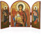NKlaus Erzengel Michael Ikone Triptychon MDF-Holz 25x16cm Christlich 13818