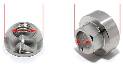 Seguridad Antirrobo Tornillos Tuercas M6 M8 M10 M12 M14 Acero inoxidable 304 Bicicleta de montaña Toldo Tapa de tornillo para Car Styling -M8