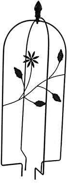 Lot de 2 Treillis de Jardinage pour Plantes Grimpantes, Treillis de Jardin en Métal Robuste, Antirouille, pour Plantes en Pot, Vigne, Clématite, Support pour Plantes Grimpantes, Intérieur et(Noir)