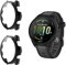 Funrae Custodia Compatibile con Garmin Forerunner 165 [2 Pezzi], Cover Protettiva Telaio Rigida PC [Con Vetro Temperato] HD Clear Anti-Graffio Protezione Case - Nero