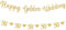 50th Golden Wedding Anniversary Decorations - Set of 2 Glitter Golden Anniversary Bunting Banners for Party