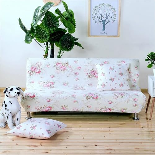 Bishilin Couchbezug Stretch Eckcouch 190-225CM, Überzug Sofa 3 Sitzer ohne Armlehne Landhausstil mit Blumen Muster Sofabezug Ecksofa Universal Multicolor