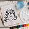 Schablone Zahnraeder Uhr v1 Design Stencil DIY Airbrush Muster Wandgestaltung Sprühschablone 21 x 21 cm