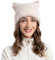 ZLYC Damen Katzenohr Slouchy Strickmütze Grunge Niedlich Wintermütze(Einfarbig Beige),Einheitsgröße