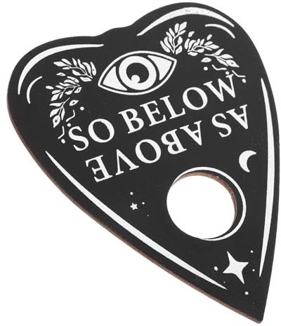 VICASKY Wooden Divination Board Heart Shape Pendulum Answer Board for Home Party Desktop