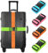 BILIONE 4 Stück Koffergurte für Reisekoffer kofferband Gurt Set, Strapazierfähiger kofferbänder, Verstellbare Gepäckgurte, Premium-Zubehör für Reisetaschen Verschluss (Orange + Blau + Grün + Rosa)