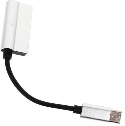 Veemoon Kopfhöreradapter Ladegerät-Adapter Lade Ohrstöpsel- Adaptador USB-Headset- USB-Kabel Jack-Audio -ohrhörer Audiokonverter Audio- - Silver