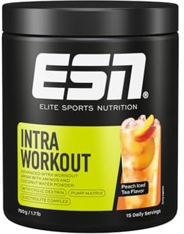 ESN Intra Workout, 750g, 15 Portionen, Peach Iced Tea | Mit essentiellen Aminosäuren, Elektrolyten und Cyclic Dextrin, made in Germany