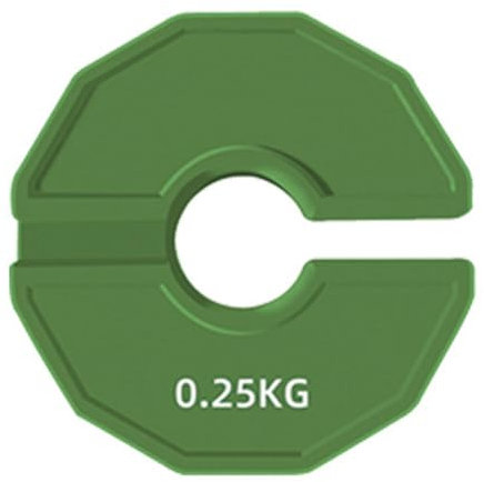 Ohulelks 1 Stück Gym Micro-Type-Hantelscheiben, Hantelscheiben, Bruchteil-Gewichtsscheiben Aus Gummi, Zusatzwechsel, Grün, 0,25 Kg