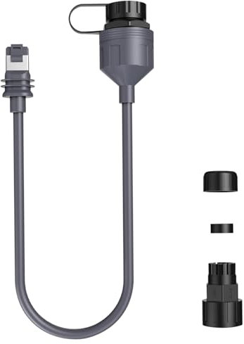 Starlink Adaptateur Ethernet RJ45 pour Starlink Gen 3 / Starlink Mini 0,5m 26AWG CAT5E Câble Rallonge Etanche Câble Starlink Prises RJ45 Prises 2000Mbps Transfert de Données (1)